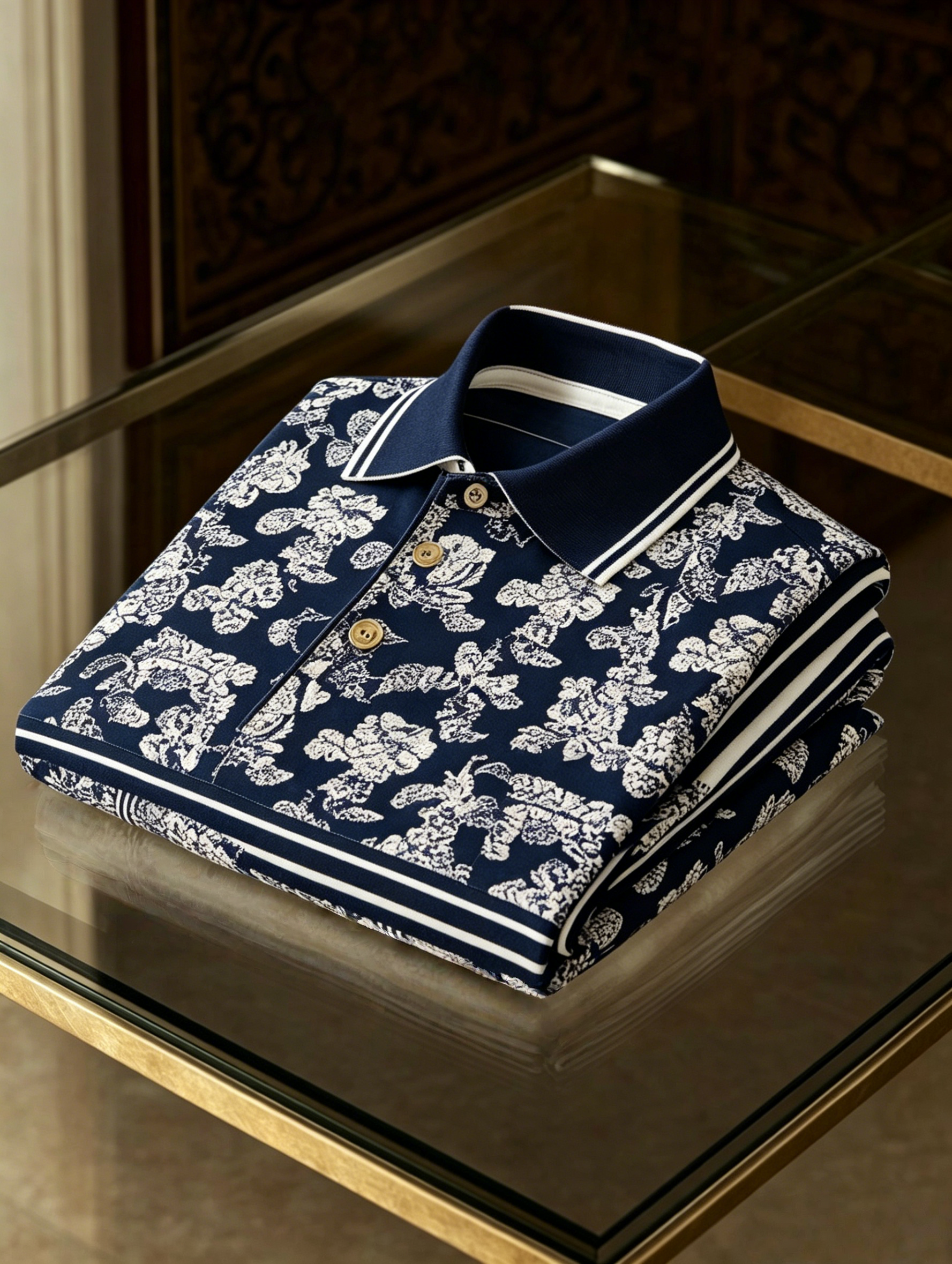 Men's Business Button-Down Short Sleeve Polo Shirt
