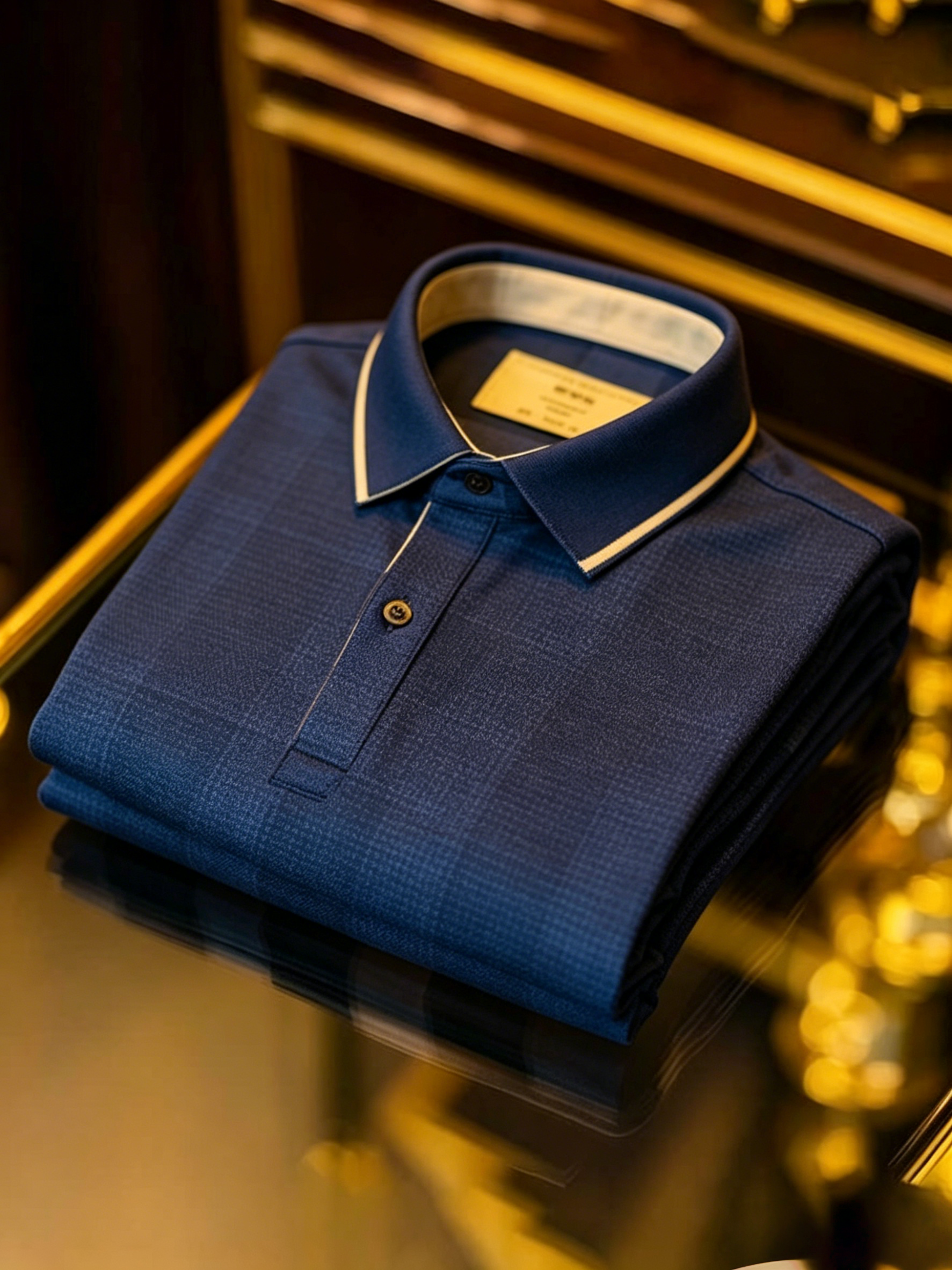 Men's Business Button-Down Short Sleeve Polo Shirt