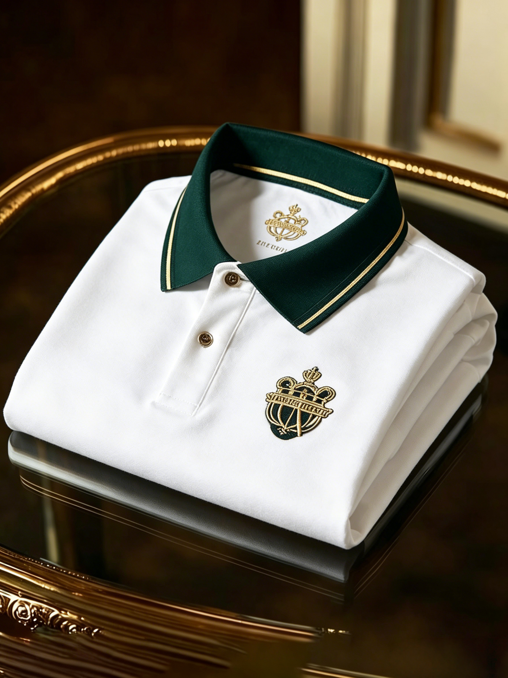 Men's Business Button-Down Short Sleeve Polo Shirt