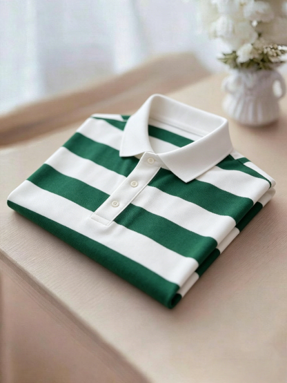 Men's Business Button-Down Short Sleeve Polo Shirt
