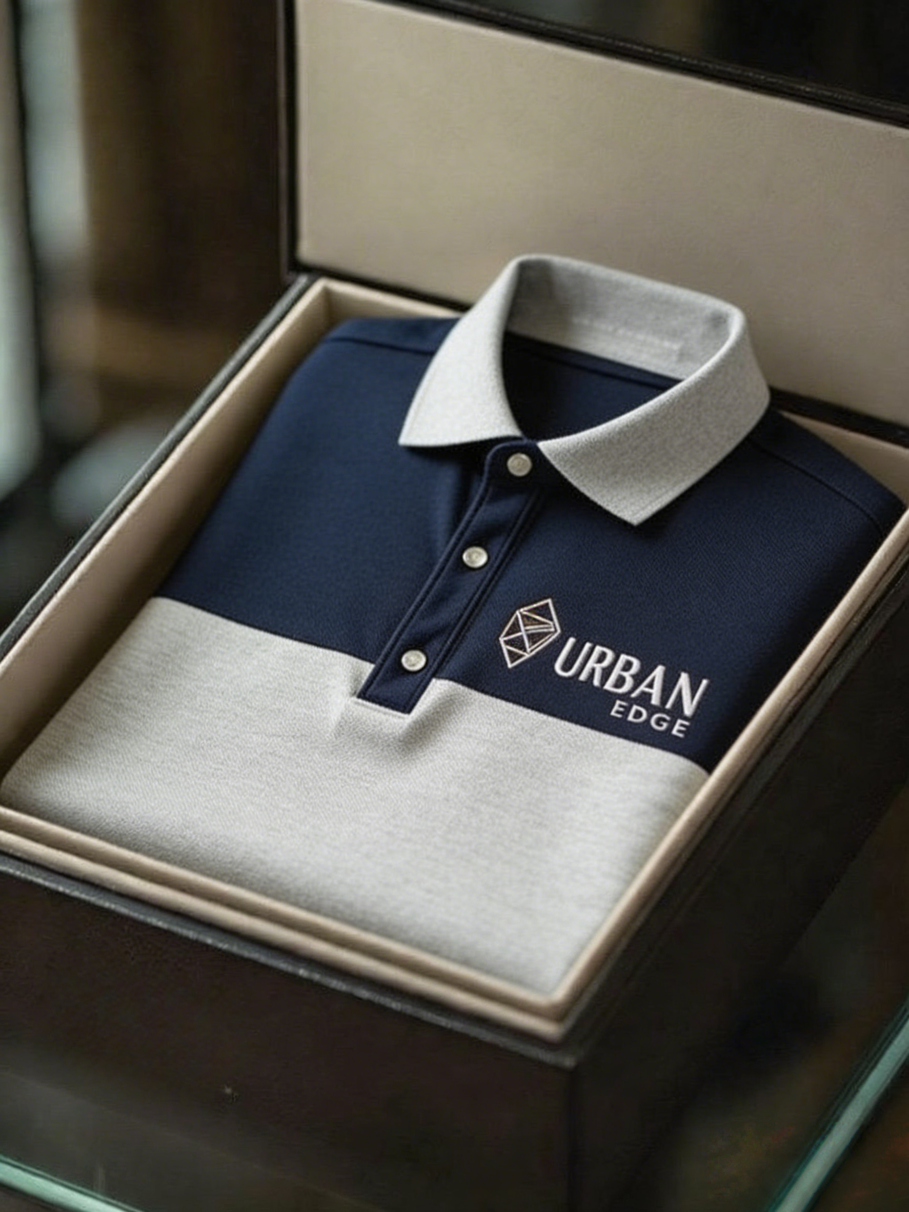 Men's Business Button-Down Short Sleeve Polo Shirt