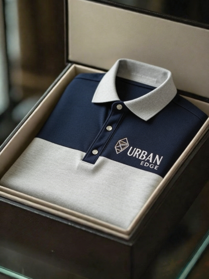 Men's Business Button-Down Short Sleeve Polo Shirt