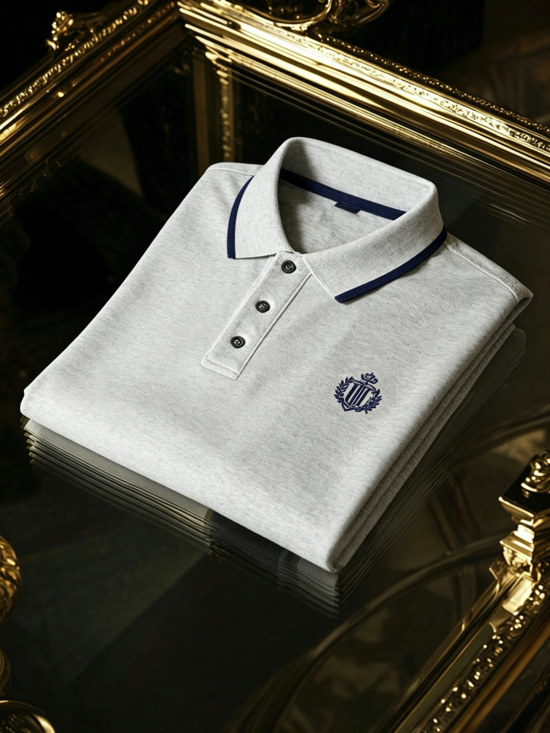 Men's Business Button-Down Short Sleeve Polo Shirt