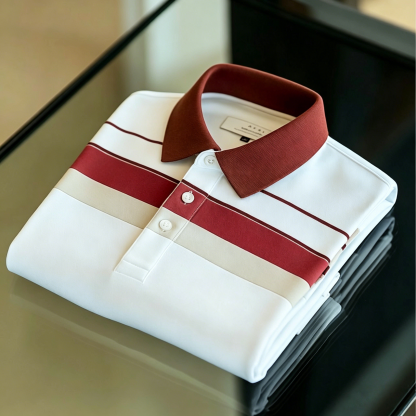 Men's Business Button-Down Short Sleeve Polo Shirt