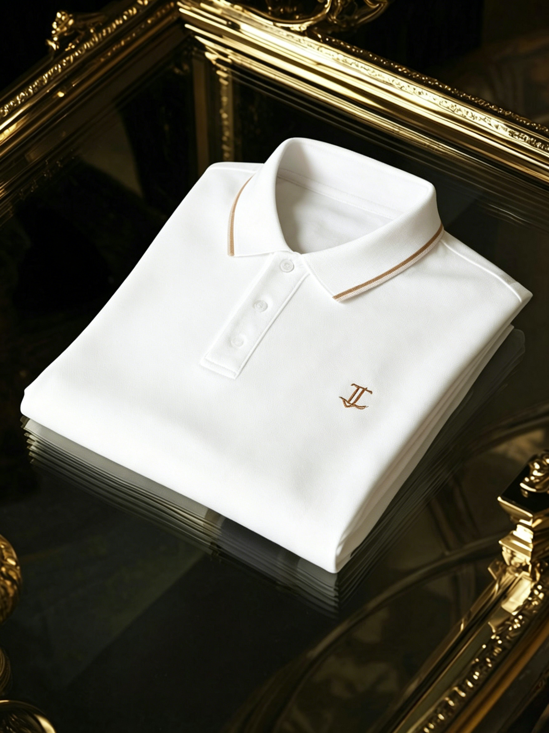Men's Business Button-Down Short Sleeve Polo Shirt