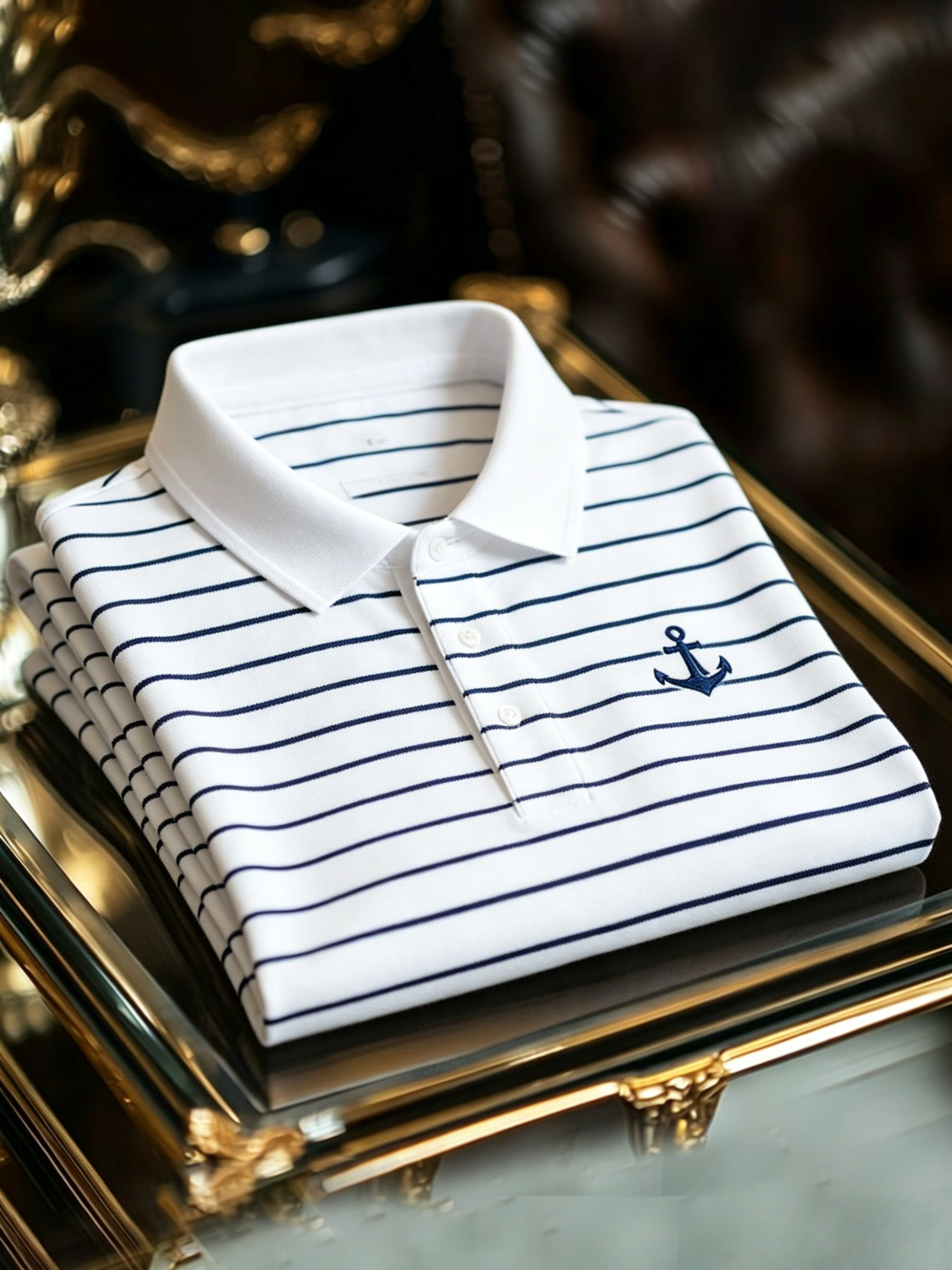 Men's Business Button-Down Short Sleeve Polo Shirt