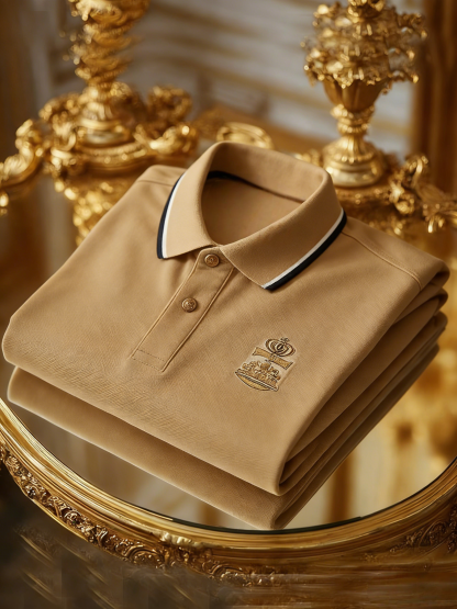 Men's Business Button-Down Short Sleeve Polo Shirt