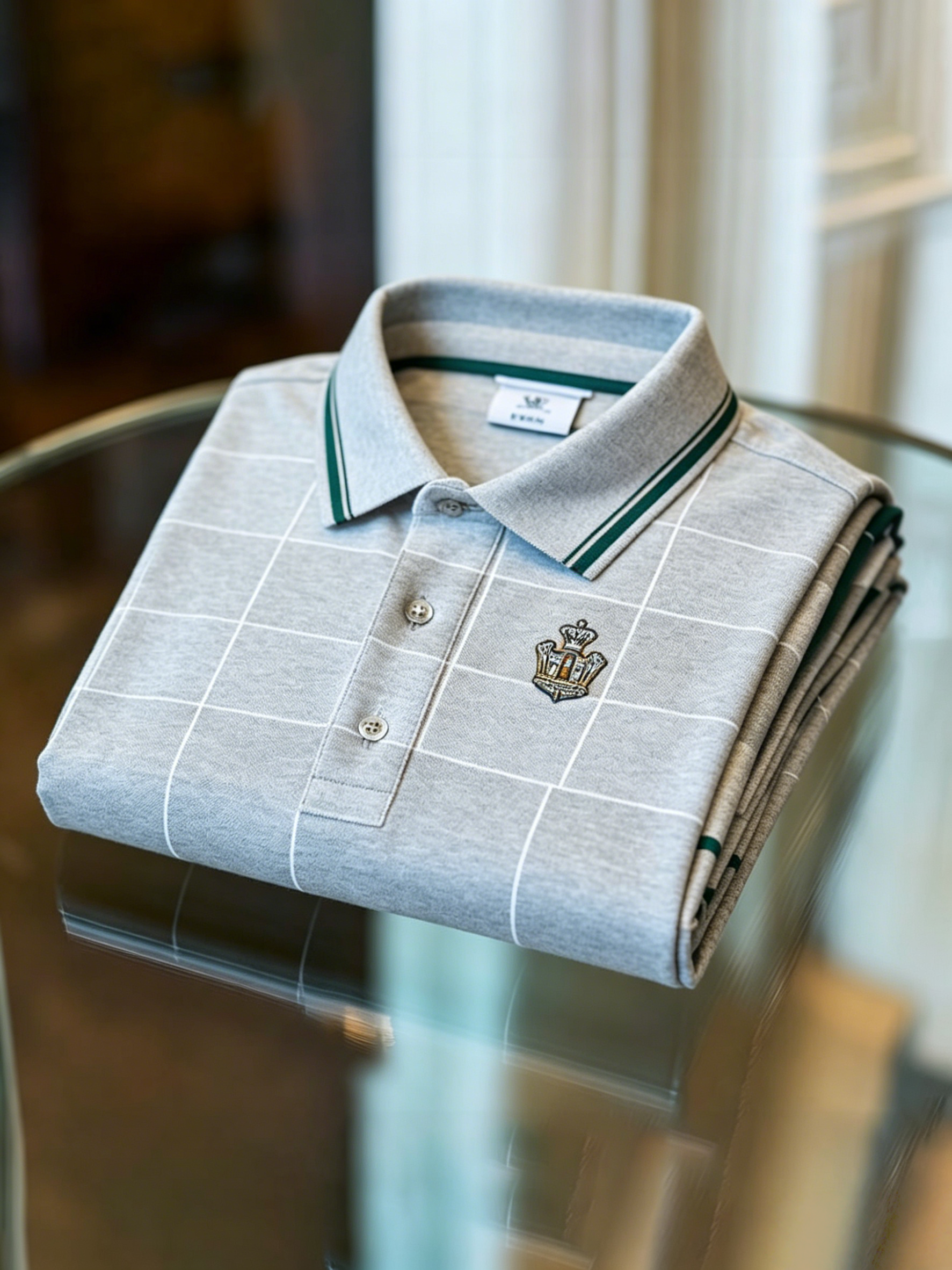 Men's Business Button-Down Short Sleeve Polo Shirt