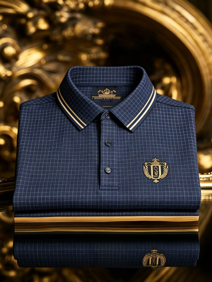 Men's Business Button-Down Short Sleeve Polo Shirt
