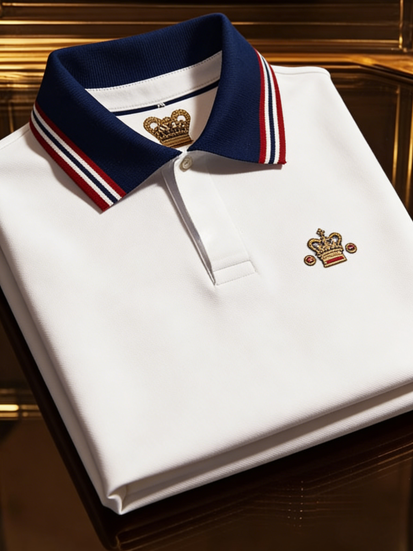 Men's Business Button-Down Short Sleeve Polo Shirt