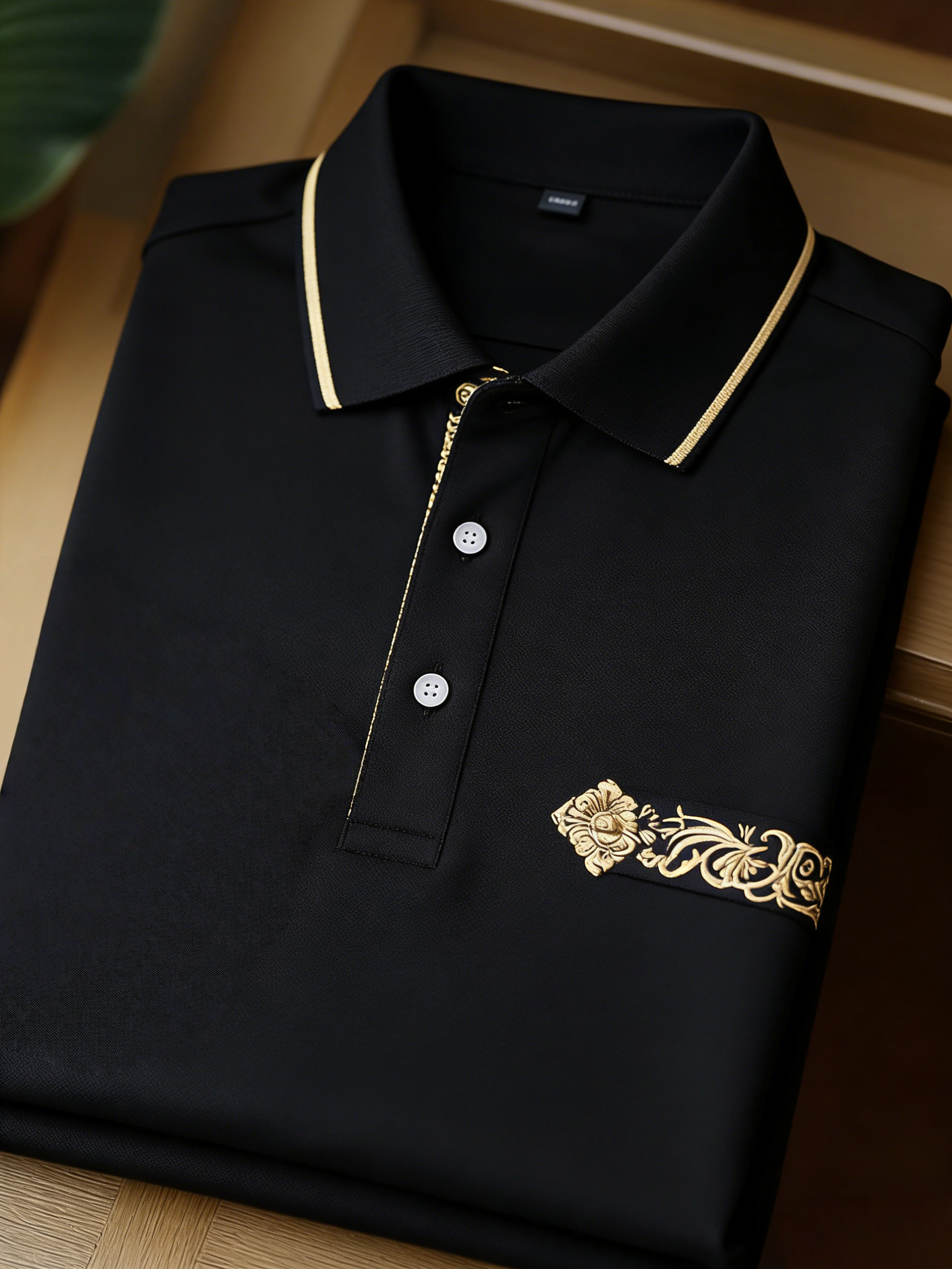 Men's Business Button-Down Short Sleeve Polo Shirt