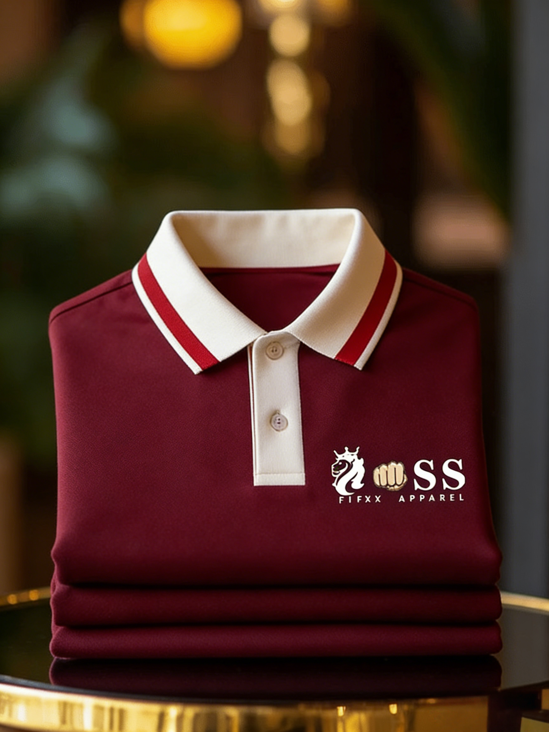 Men's Business Button-Down Short Sleeve Polo Shirt