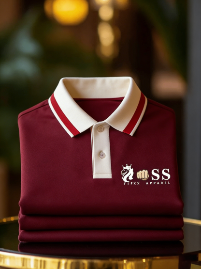 Men's Business Button-Down Short Sleeve Polo Shirt