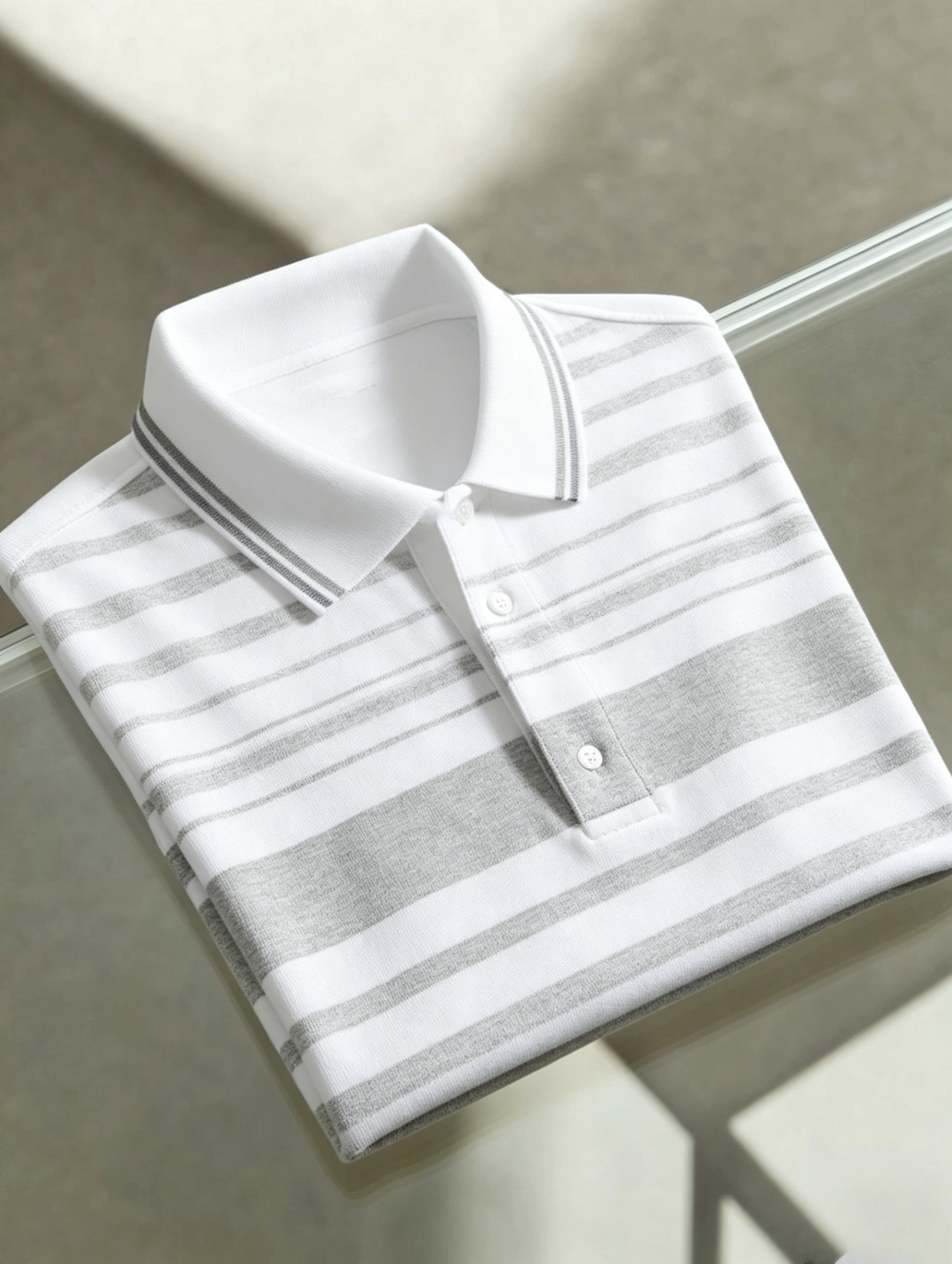 Men's Business Button-Down Short Sleeve Polo Shirt
