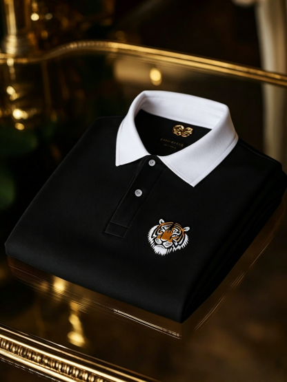 Men's Business Button-Down Short Sleeve Polo Shirt