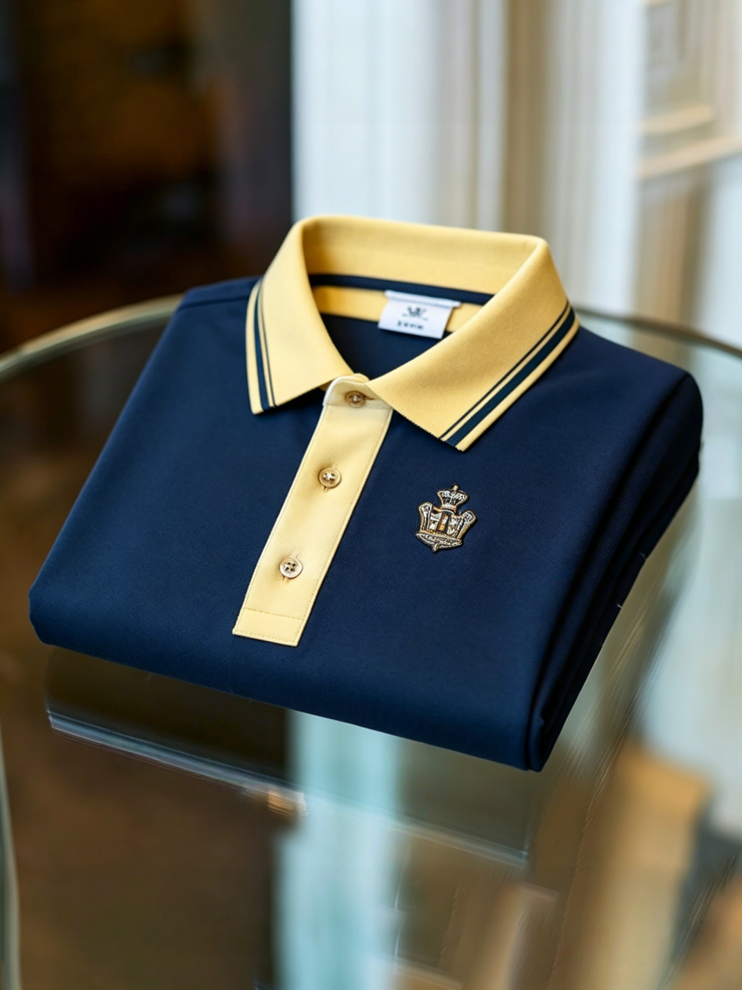 Men's Business Button-Down Short Sleeve Polo Shirt
