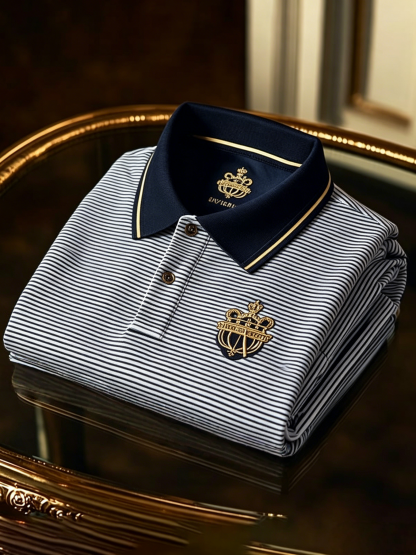 Men's Business Button-Down Short Sleeve Polo Shirt