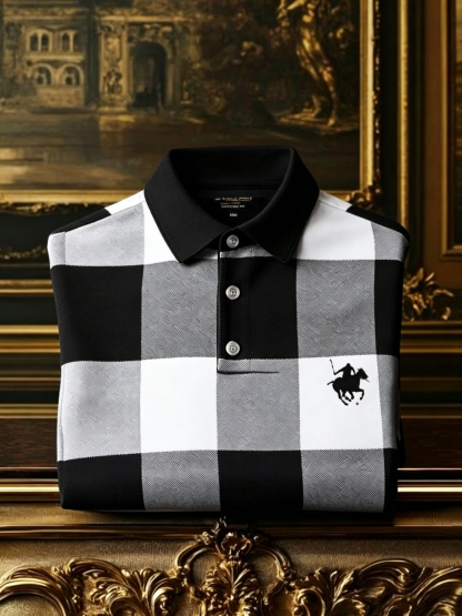 Men's Business Button-Down Short Sleeve Polo Shirt
