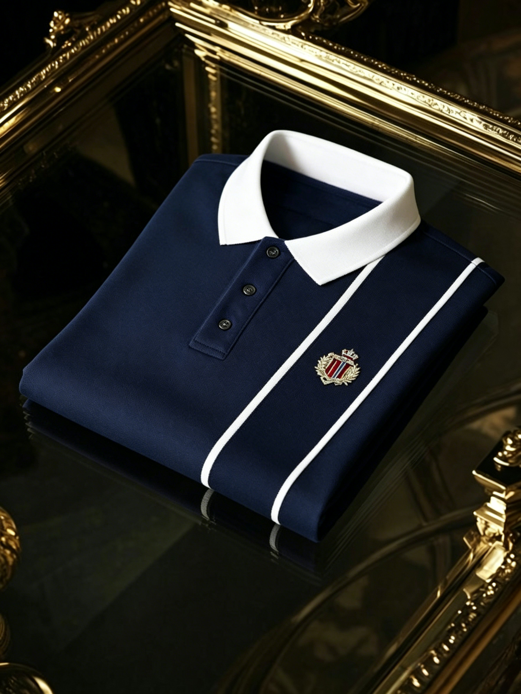 Men's Business Button-Down Short Sleeve Polo Shirt