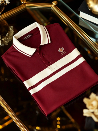 Men's Business Button-Down Short Sleeve Polo Shirt