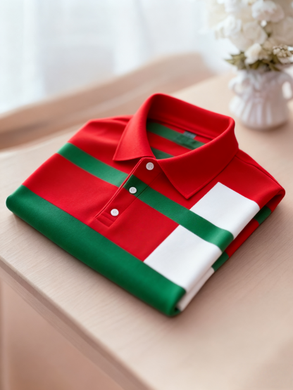 Men's Business Button-Down Short Sleeve Polo Shirt