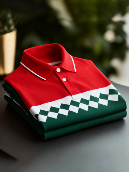 Men's Business Button-Down Short Sleeve Polo Shirt