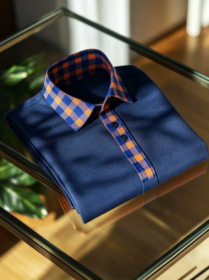 Men's Business Button-Down Short Sleeve Polo Shirt