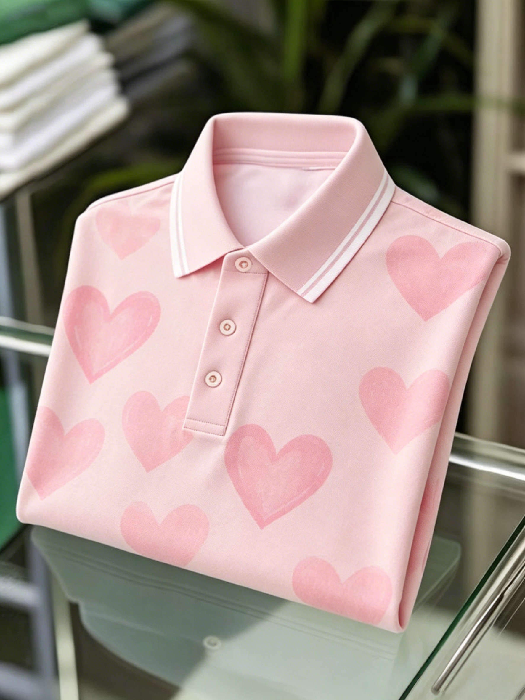 Men's Business Button-Down Short Sleeve Polo Shirt