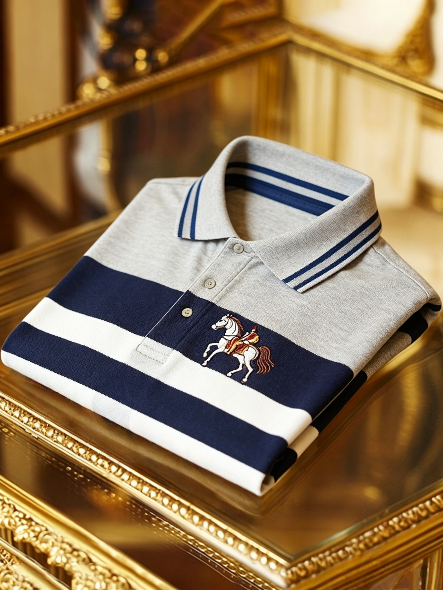 Men's Business Button-Down Short Sleeve Polo Shirt