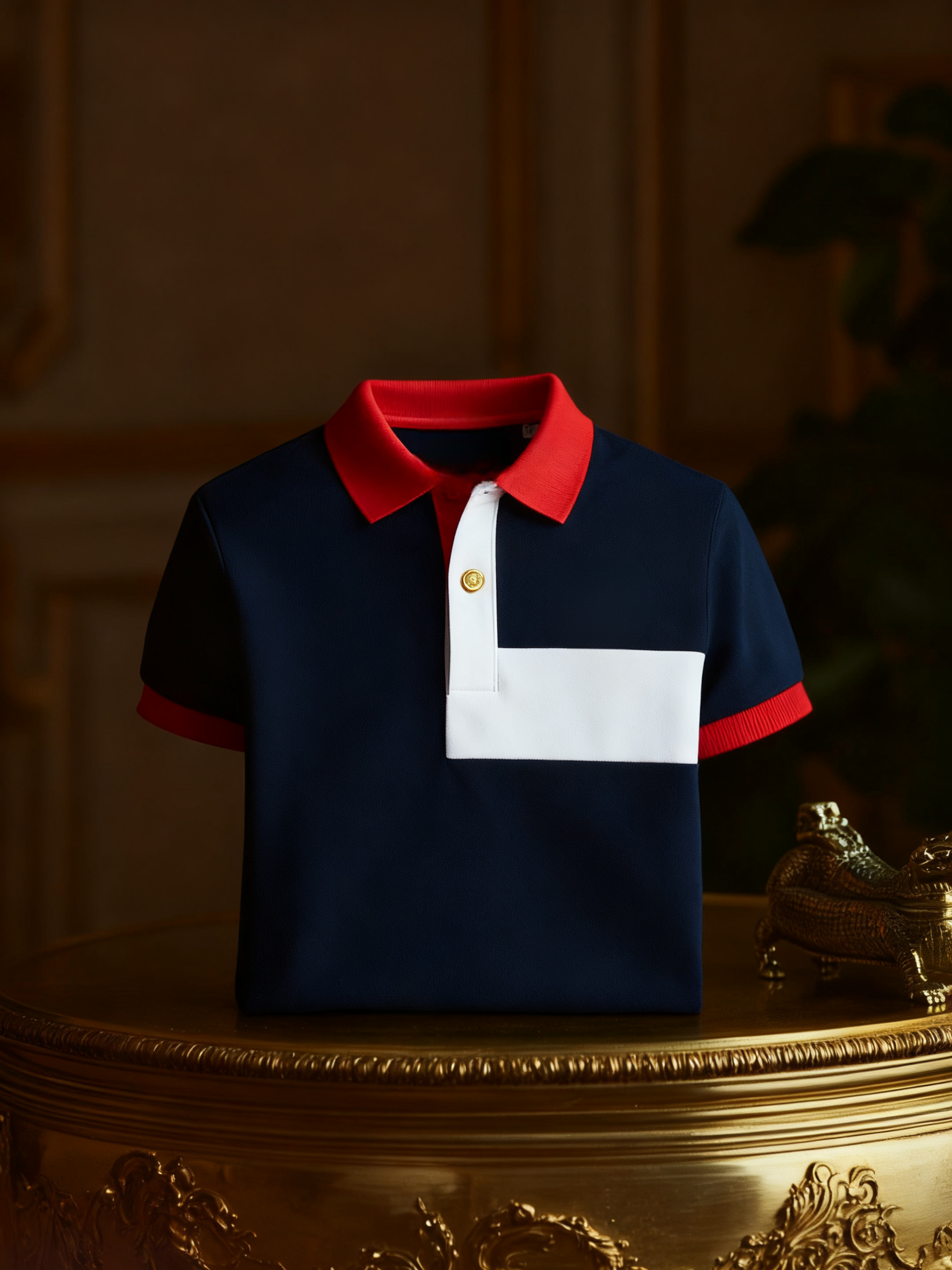 Men's Business Button-Down Short Sleeve Polo Shirt