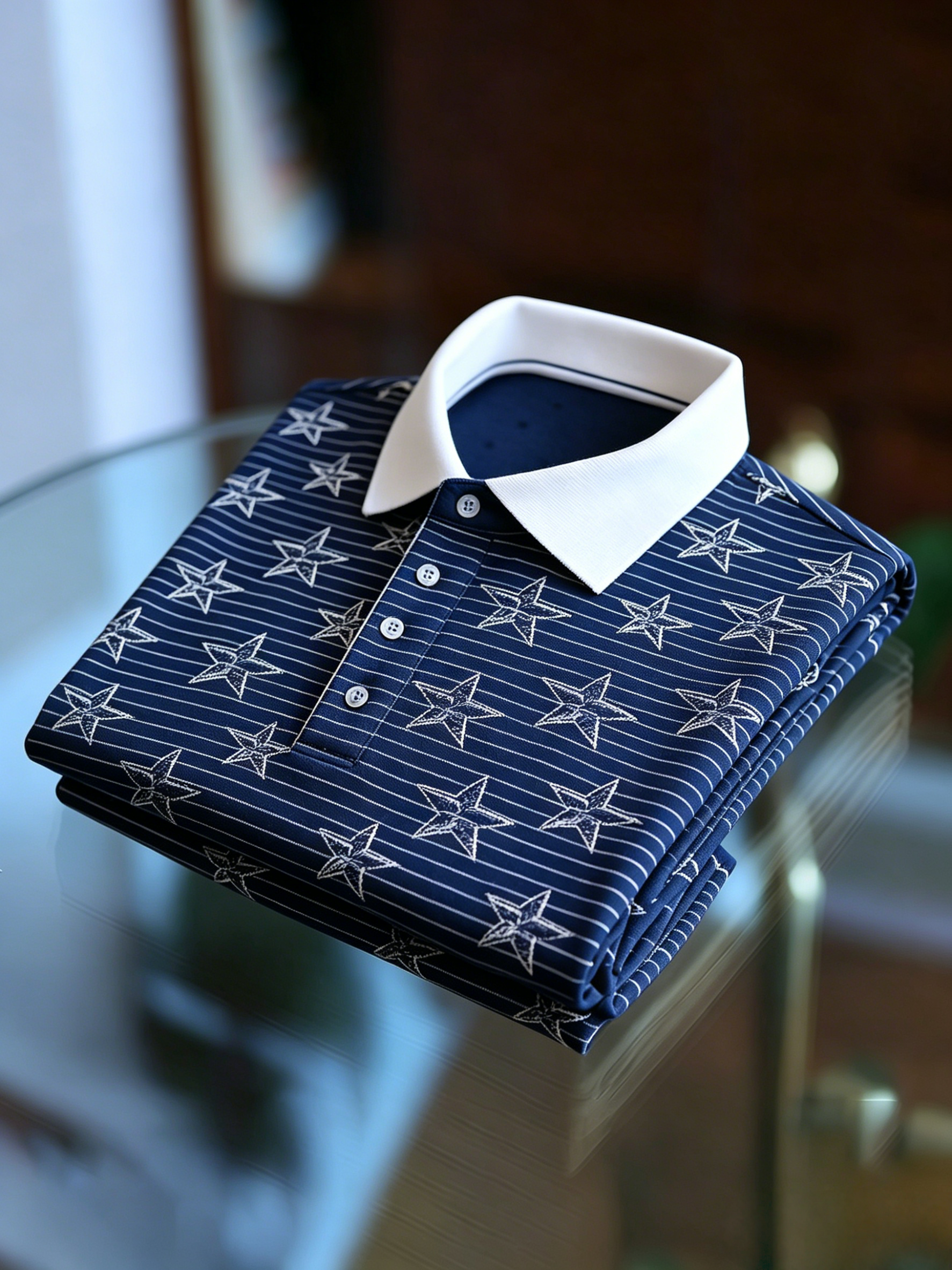 Men's Business Button-Down Short Sleeve Polo Shirt