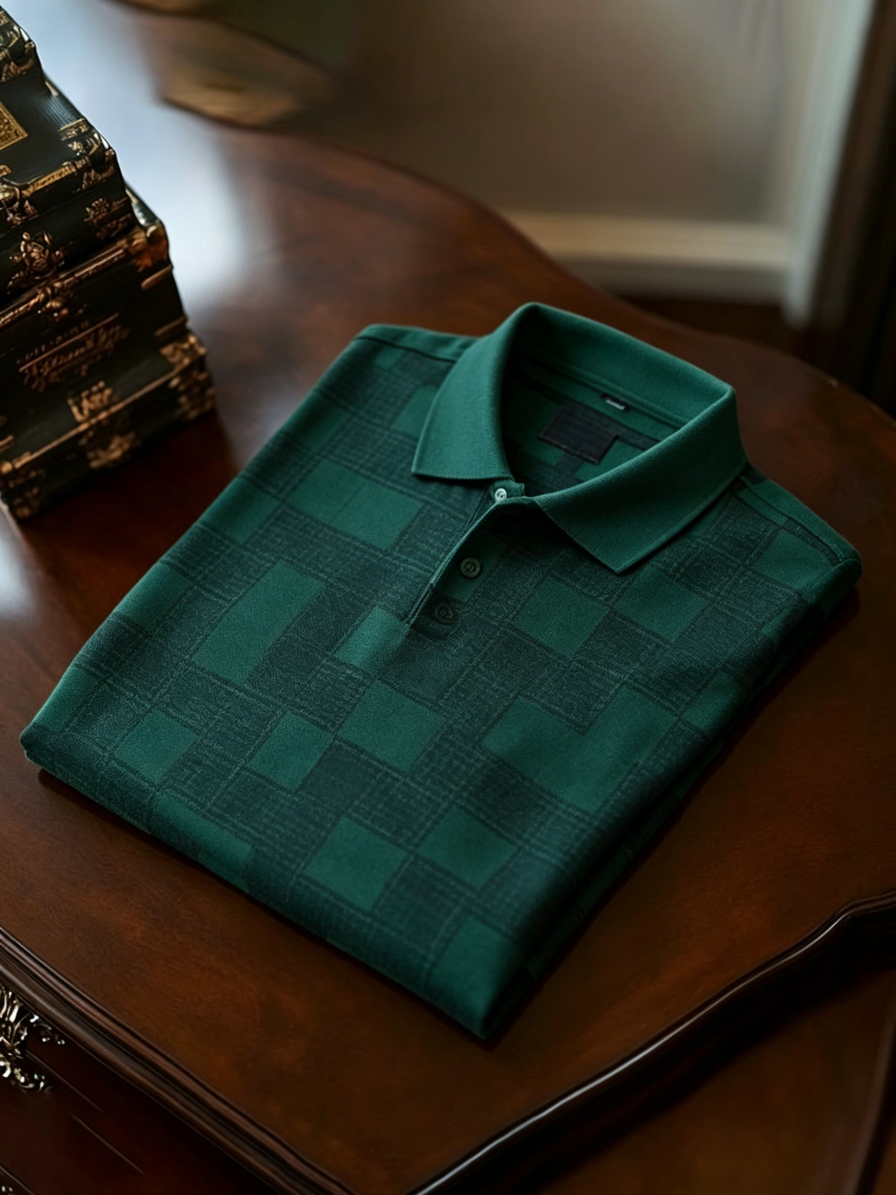 Men's Business Button-Down Short Sleeve Polo Shirt