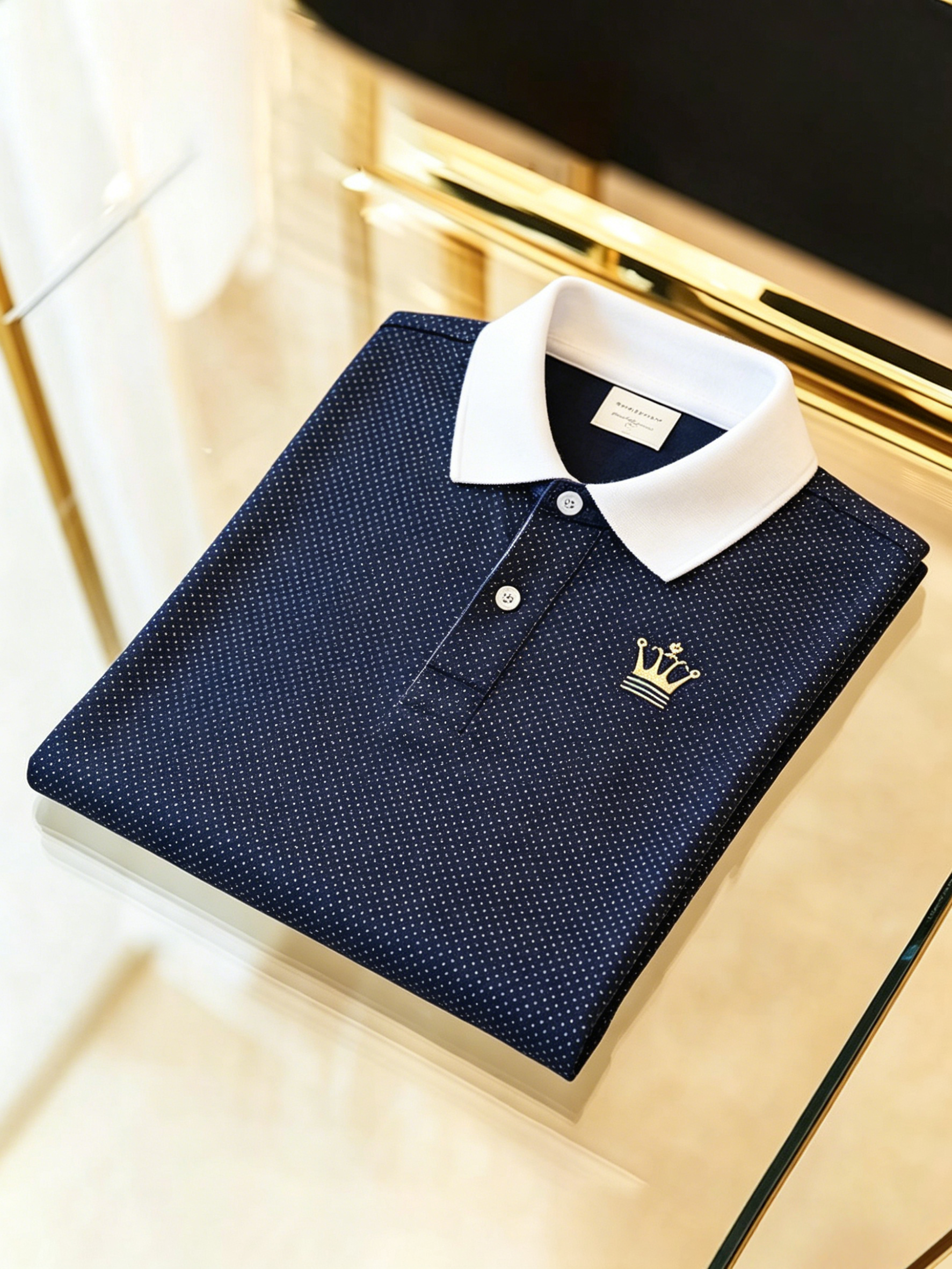 Men's Business Button-Down Short Sleeve Polo Shirt