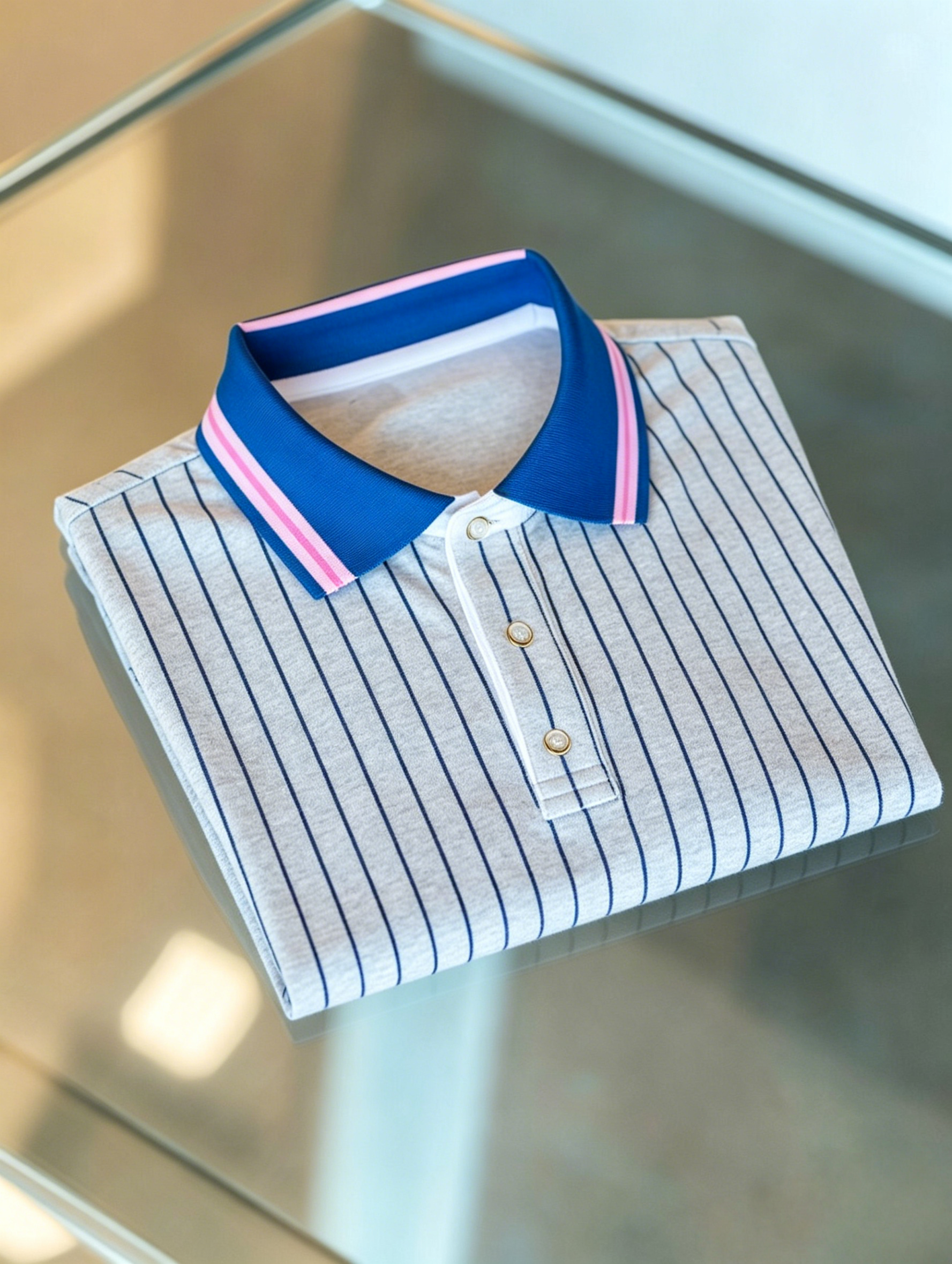 Men's Business Button-Down Short Sleeve Polo Shirt