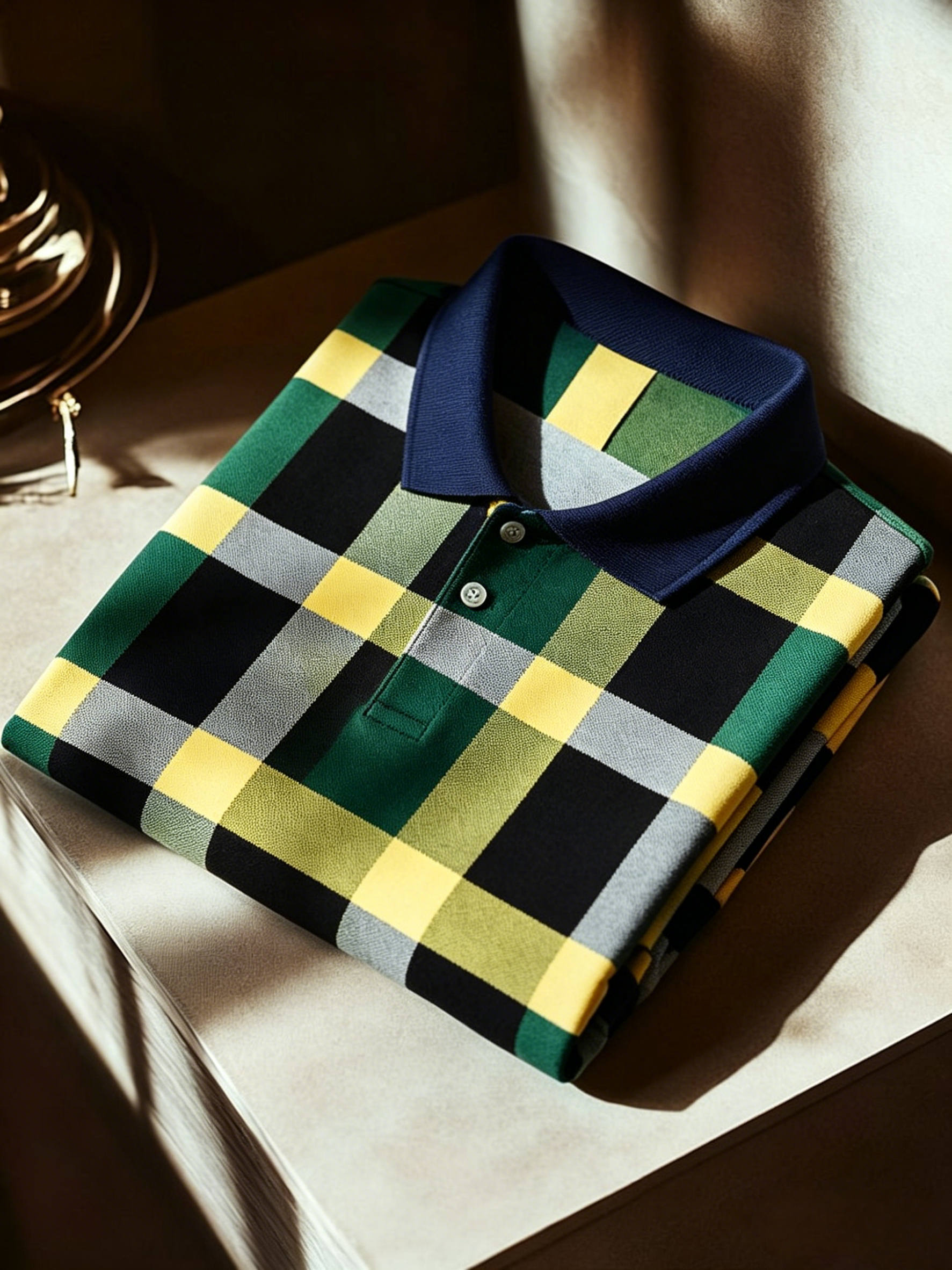 Men's Business Button-Down Short Sleeve Polo Shirt