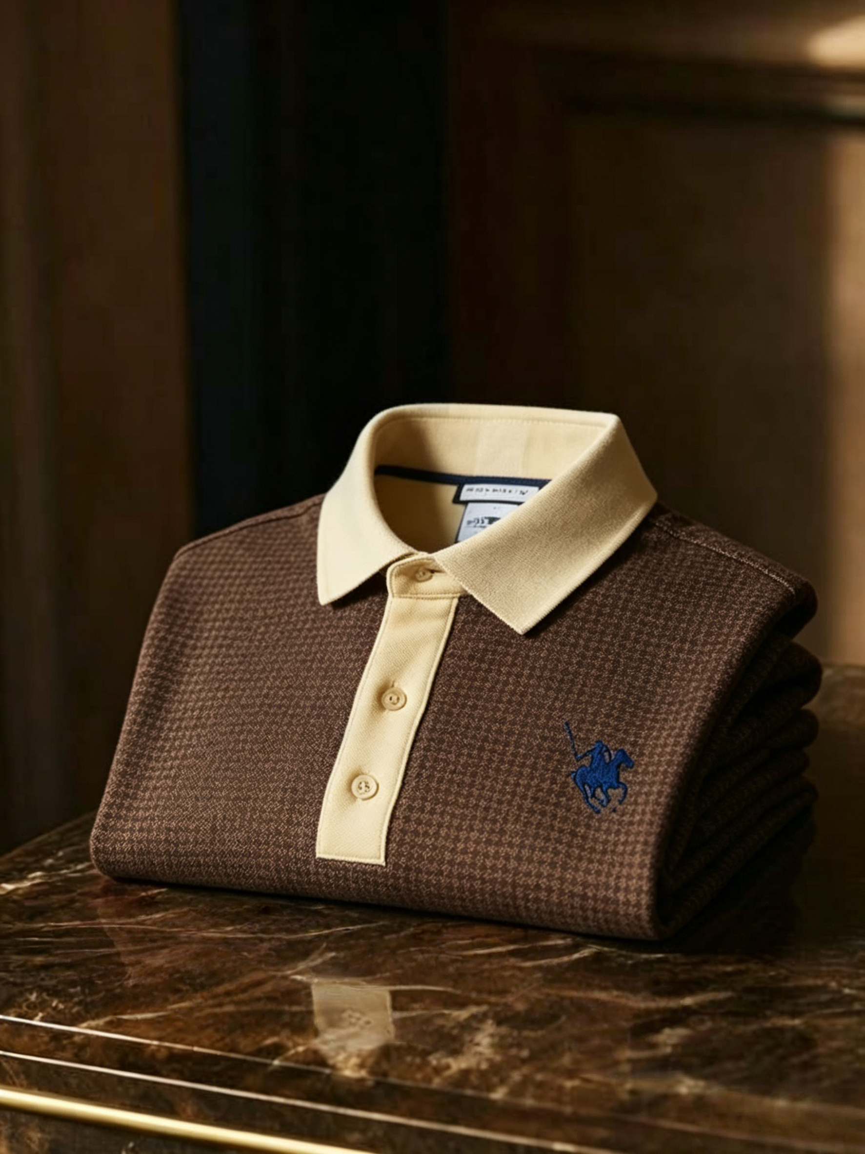 Men's Business Button-Down Short Sleeve Polo Shirt
