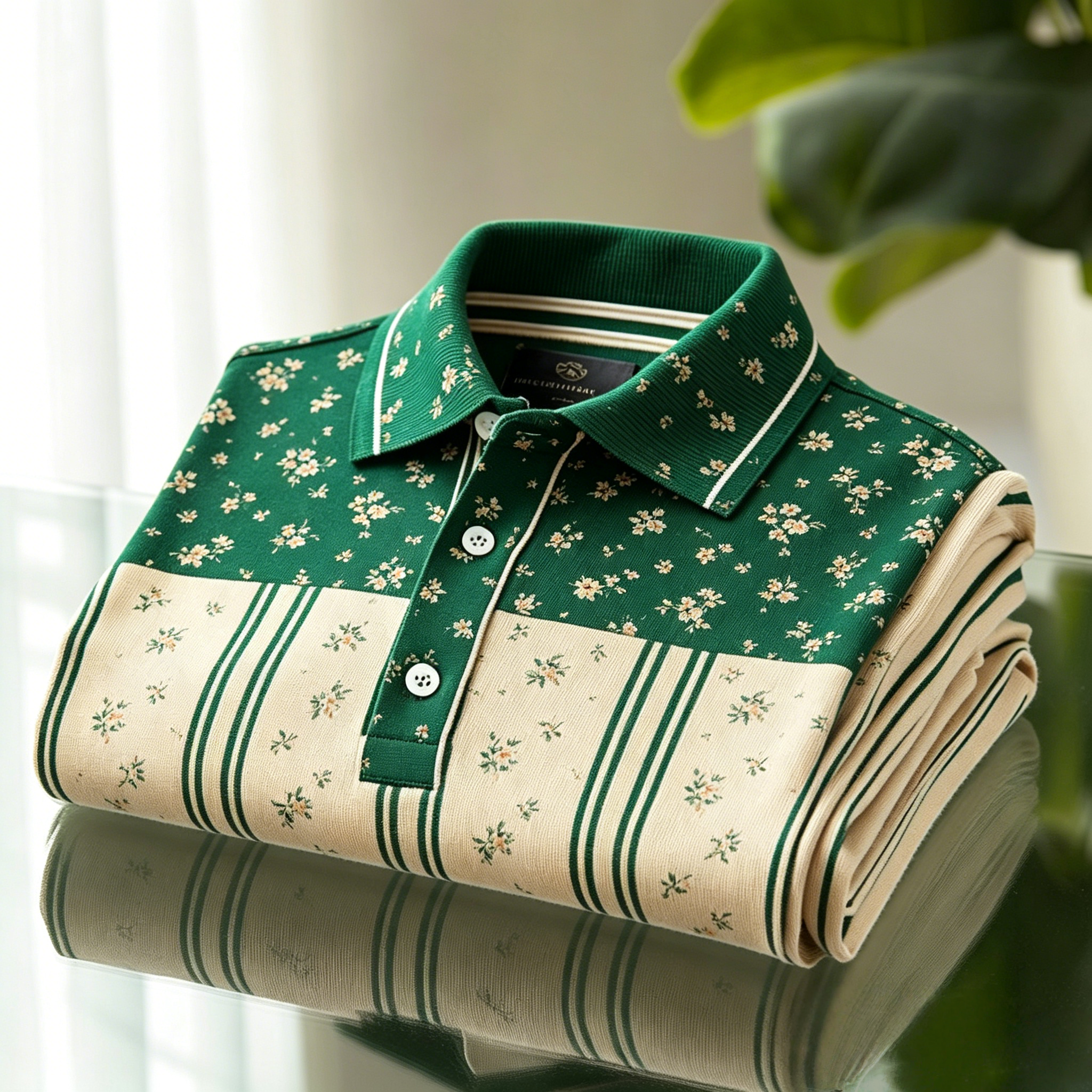 Men's Business Button-Down Short Sleeve Polo Shirt