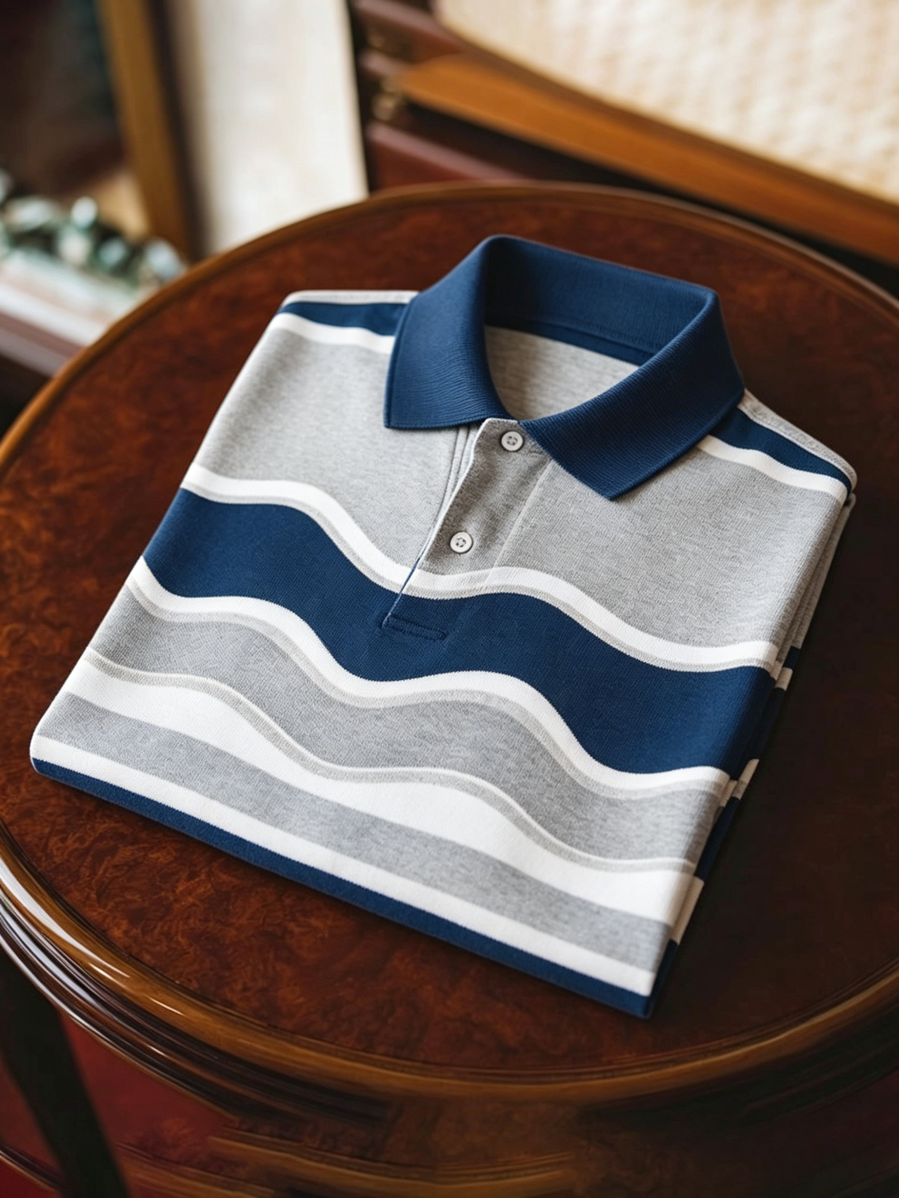 Men's Business Button-Down Short Sleeve Polo Shirt