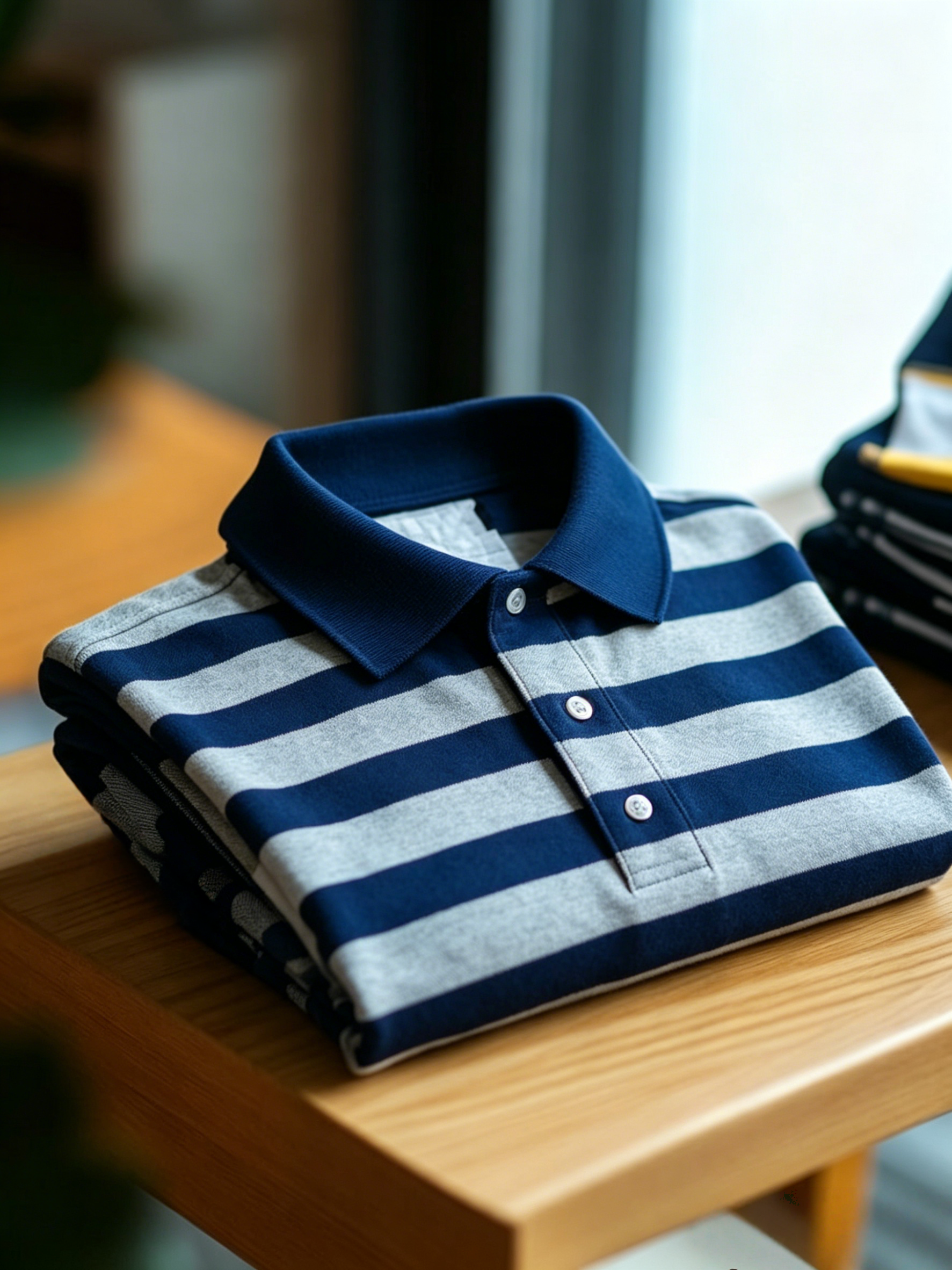 Men's Business Button-Down Short Sleeve Polo Shirt