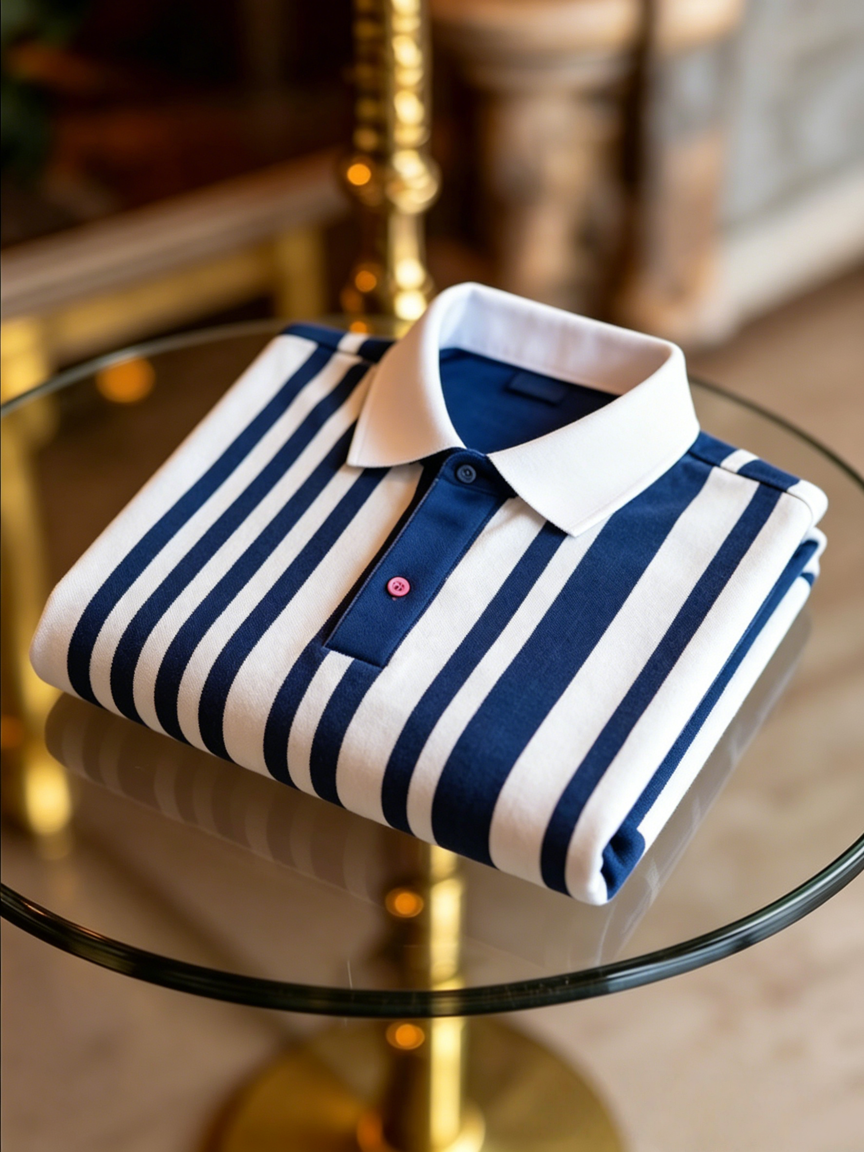 Men's Business Button-Down Short Sleeve Polo Shirt