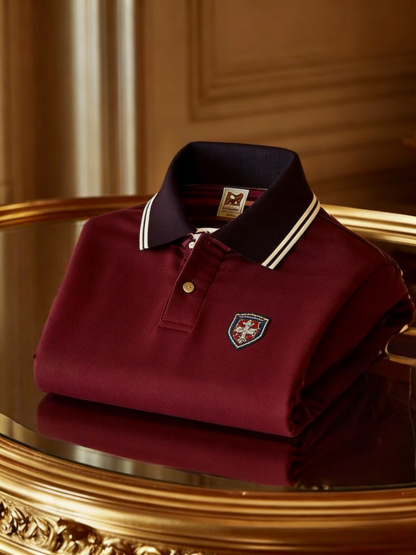 Men's Business Button-Down Short Sleeve Polo Shirt