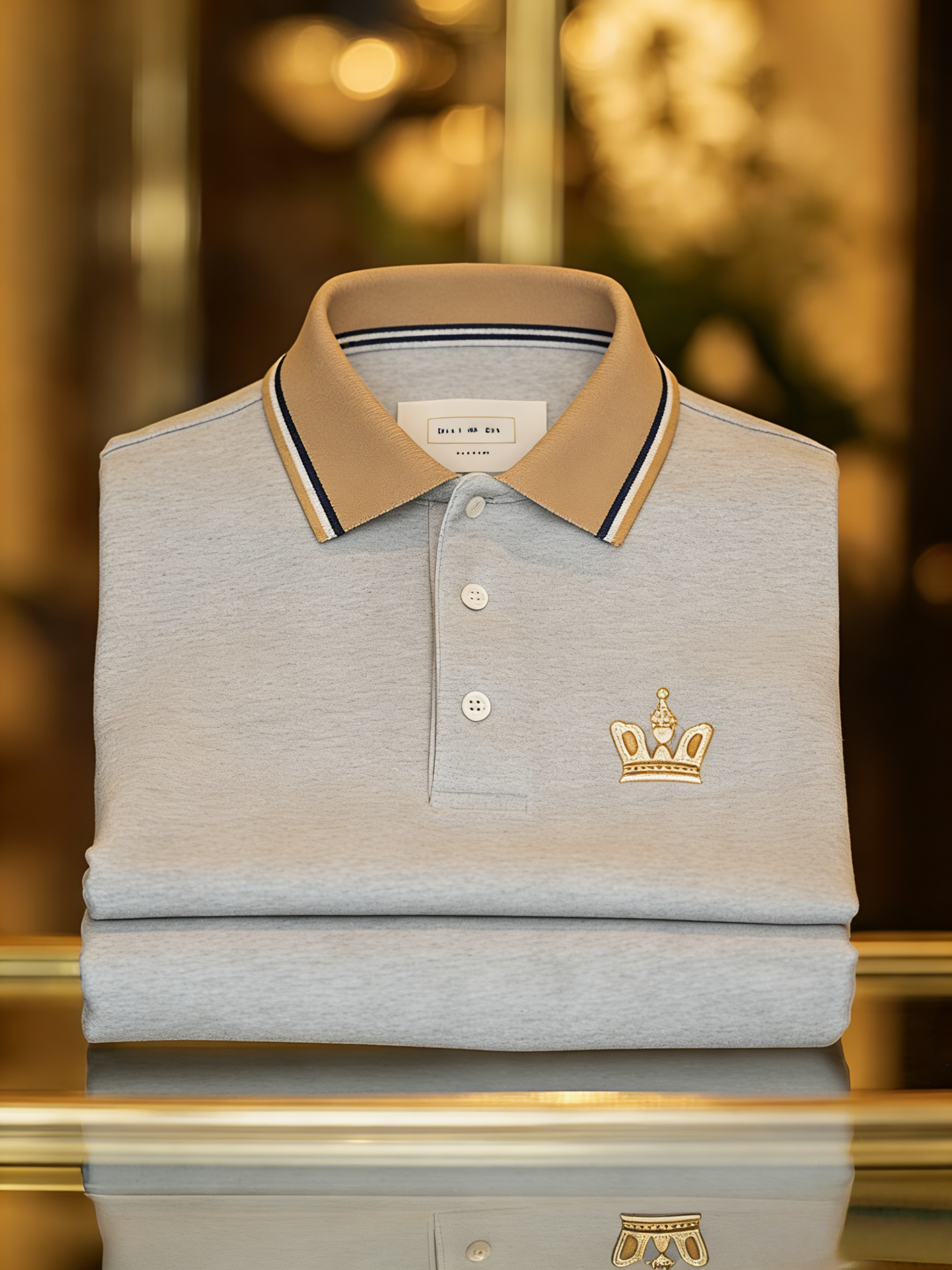Men's Business Button-Down Short Sleeve Polo Shirt