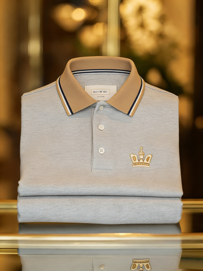 Men's Business Button-Down Short Sleeve Polo Shirt