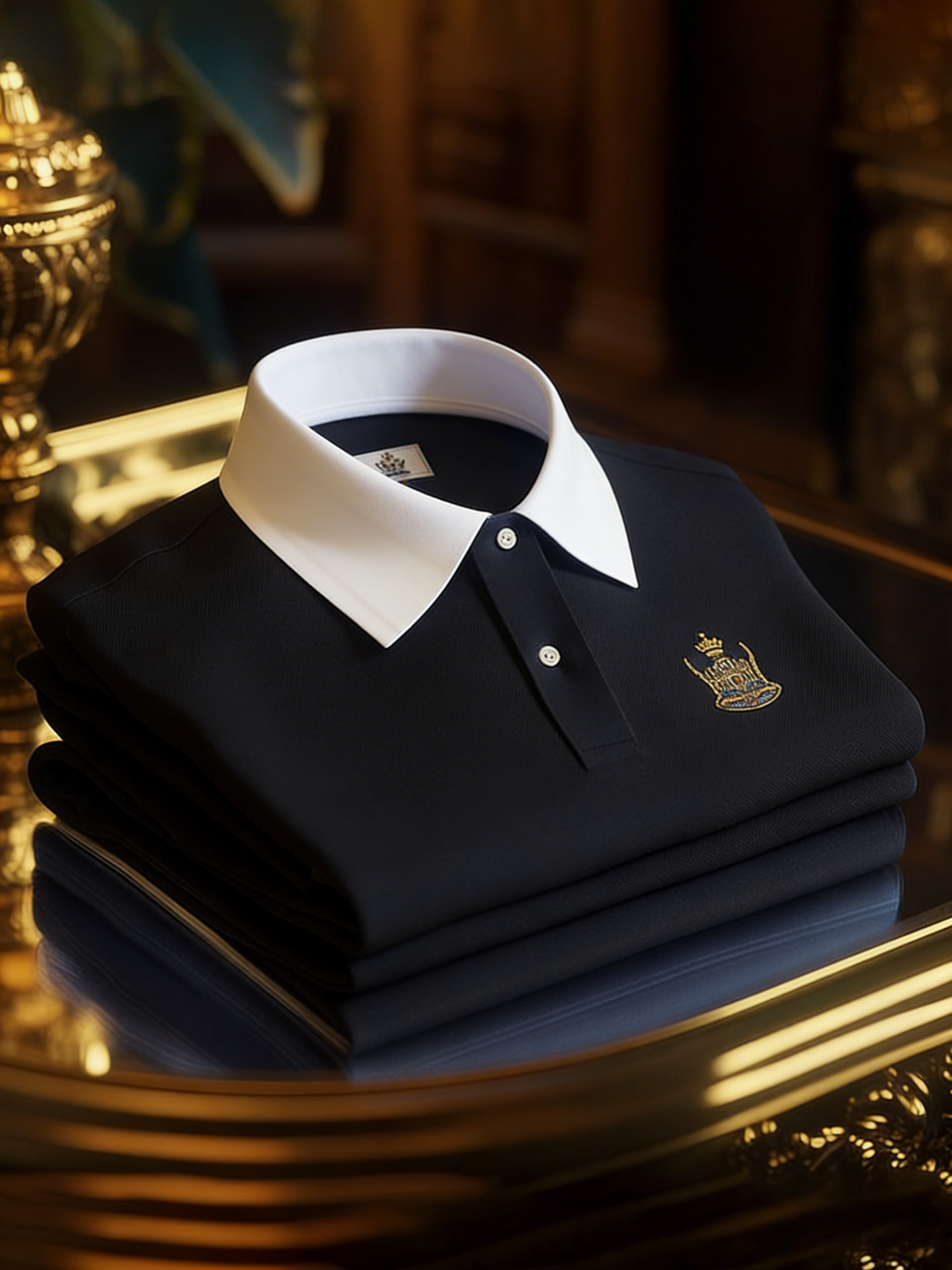 Men's Business Button-Down Short Sleeve Polo Shirt