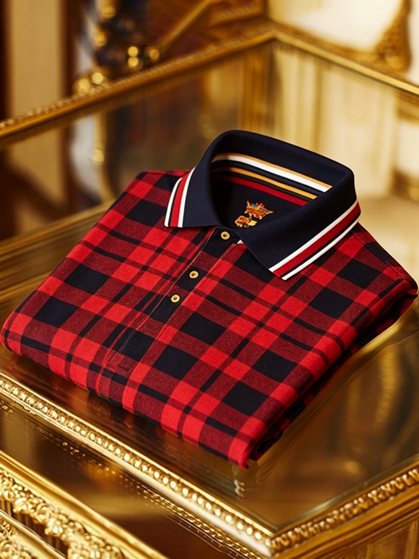 Men's Business Button-Down Short Sleeve Polo Shirt