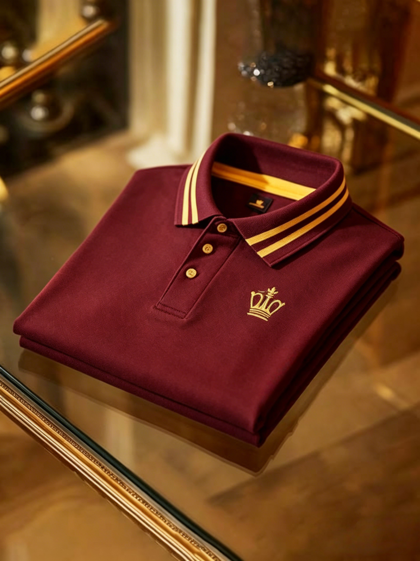 Men's Business Button-Down Short Sleeve Polo Shirt