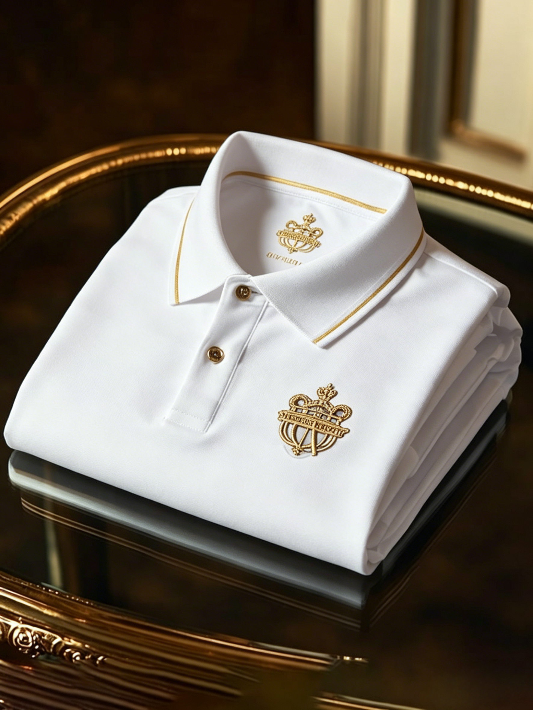 Men's Business Button-Down Short Sleeve Polo Shirt