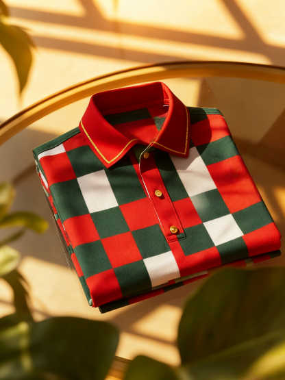 Men's Business Button-Down Short Sleeve Polo Shirt
