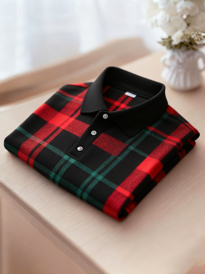 Men's Business Button-Down Short Sleeve Polo Shirt