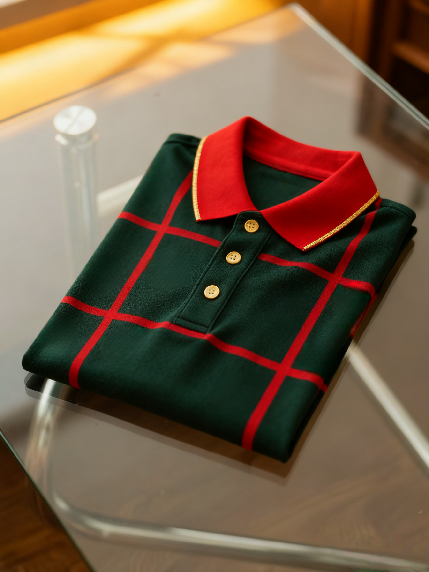 Men's Business Button-Down Short Sleeve Polo Shirt